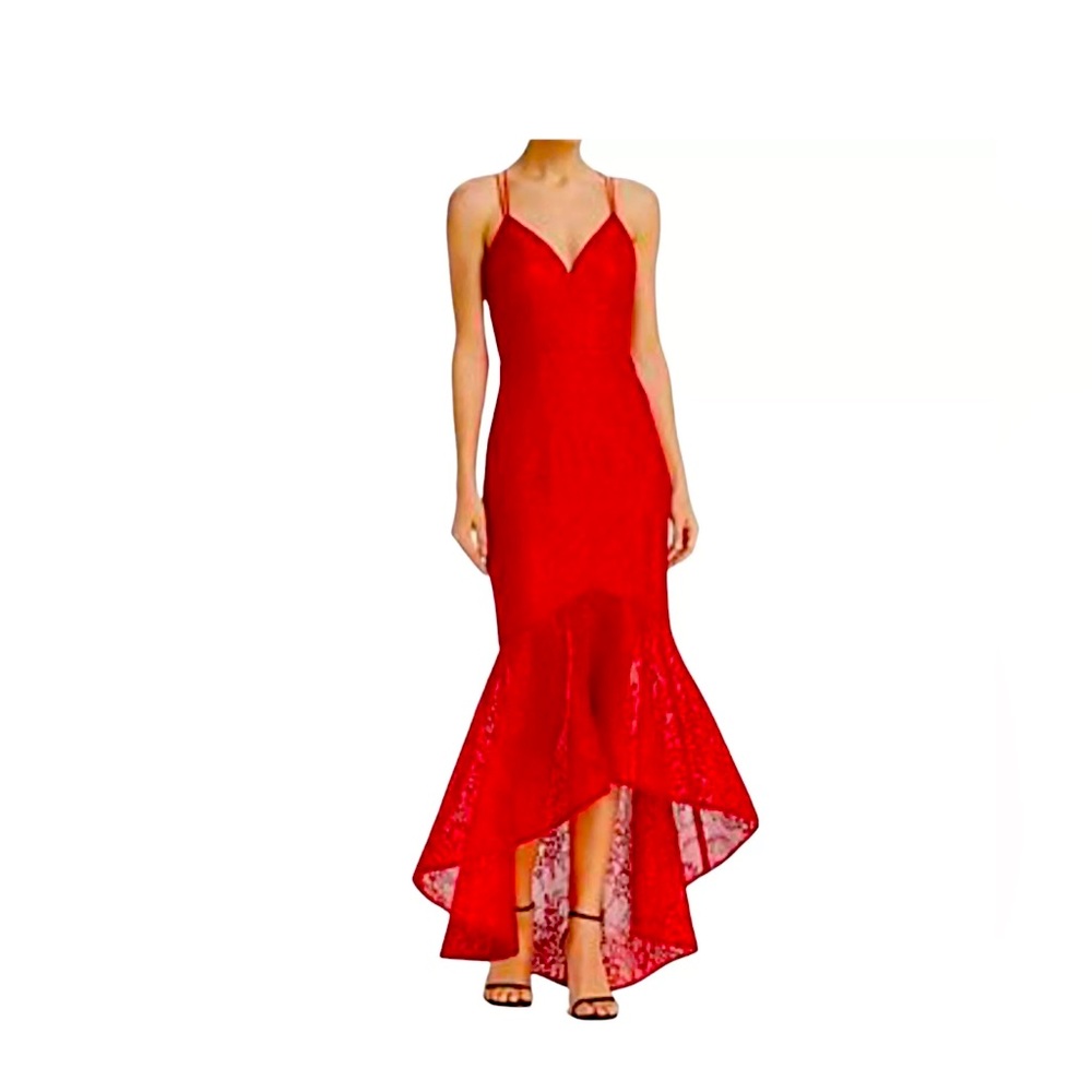 Bariano Australia Lace Fishtail Red Dress M